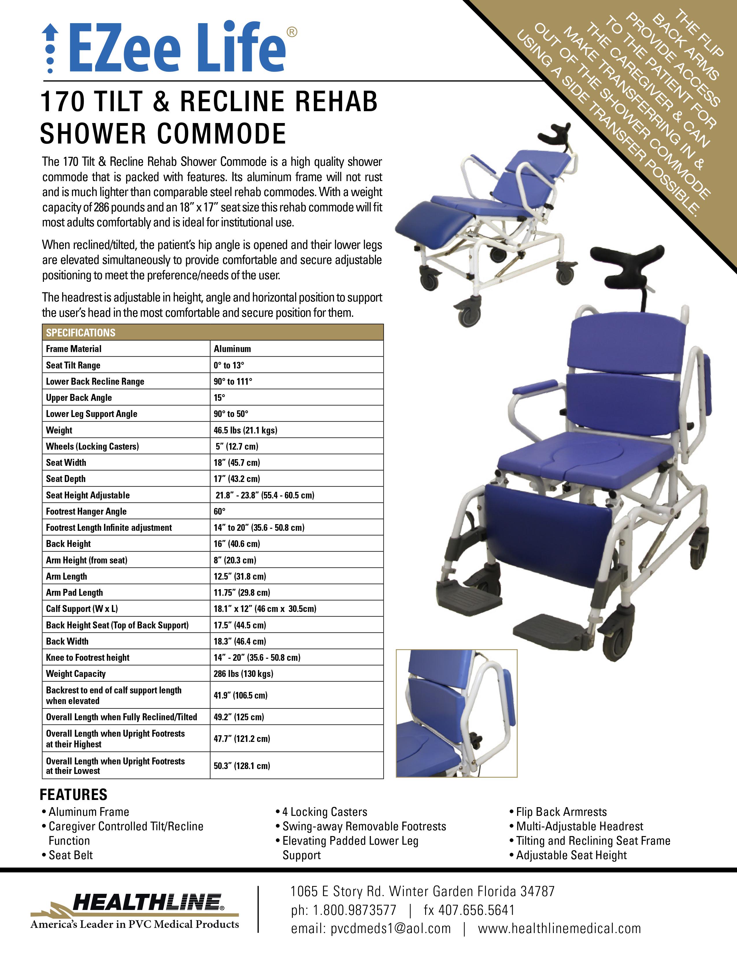 Shower commode Model 170